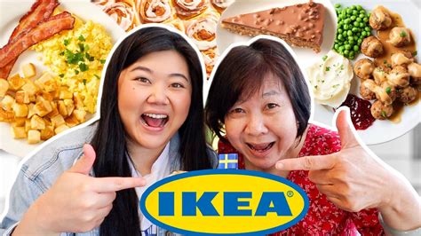 Trying ENTIRE IKEA MENU with Mom Full Menu Taste Test  Review